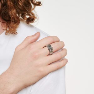 Fope Flex’it ring with black diamonds – 58604AX_BN – FOPE