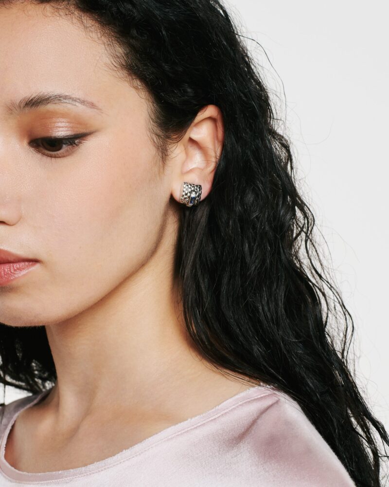 Fope Gold stud earrings with sapphire – 58302OX_B2 – FOPE FOPE 4