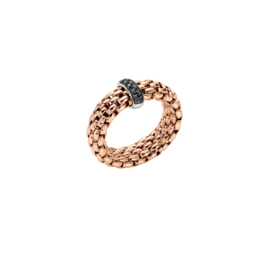 Fope Flex’it ring with black diamonds – 55902AX_BN – FOPE