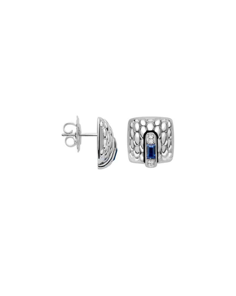 Fope Gold stud earrings with sapphire – 58302OX_B2 – FOPE FOPE 3