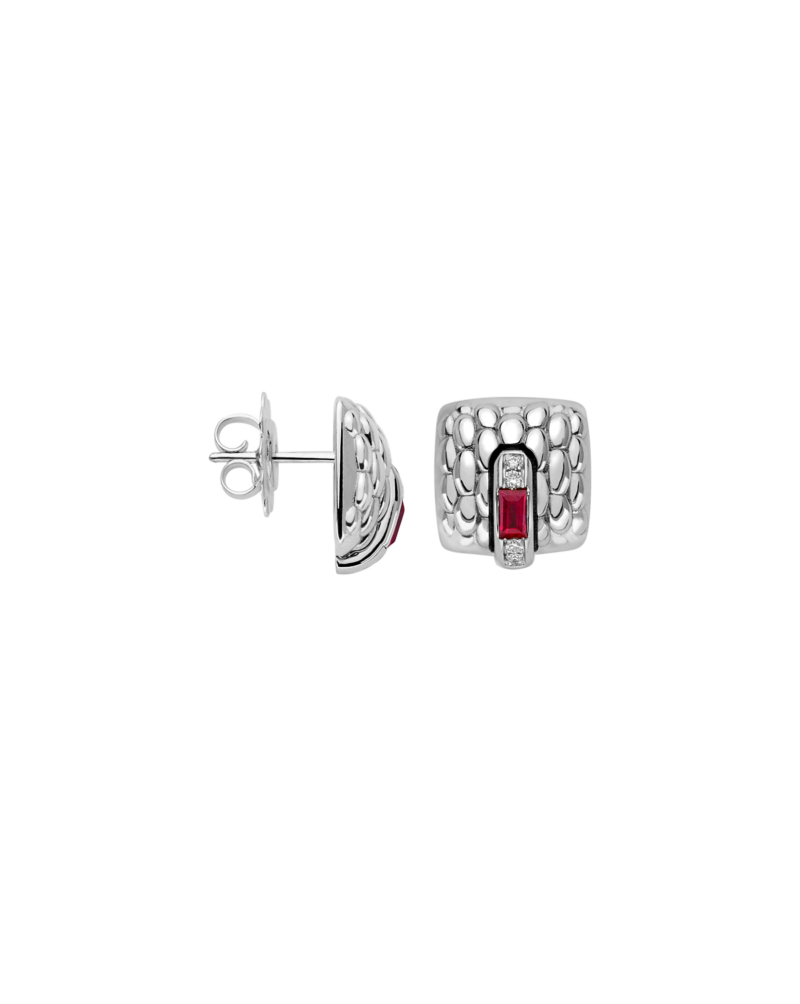 Fope Gold stud earrings with ruby ​​- 58302OX_B4 – FOPE FOPE 3